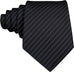 Black and White Stripe Silk Necktie Set-LBW1387