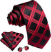 Red and Black Silk Necktie Set-LBW1450