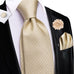 Champagne Wedding Prom Necktie Set-LBWH1457