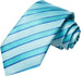 Tiffany Blue Stripe Wedding Necktie Set-LBWH1460