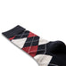 Blue Red Grey Plaid Dress Sock-SOC03