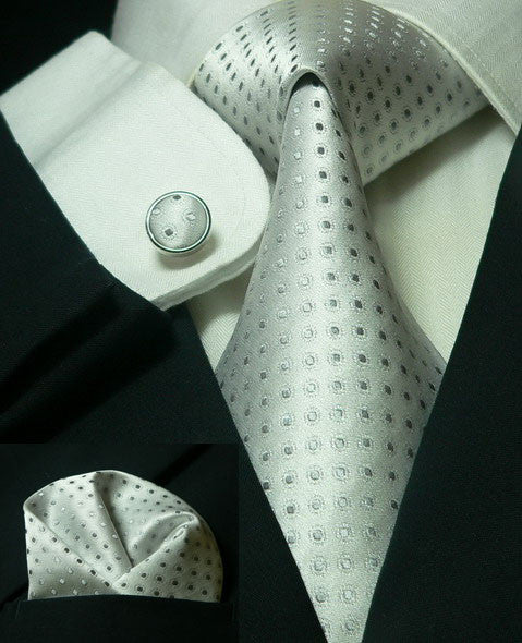 Silver Necktie Set JPM1811E
