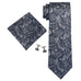 Blue Gray Silk Necktie Set JPM18A91
