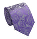 Purple and Gray Rose Necktie Set JPM18A93
