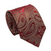 Red and Tan Paisley Necktie Set - JPM18E02