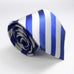 Blue and White Stripe Necktie Set JPM91A - Toramon Necktie Company