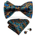 Multicolor Paisley Bow Tie Set-BTS472