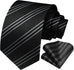 Black and Silver Necktie Set-HDN549