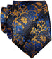 Charcoal Grey Blue Gold Necktie-JYT03