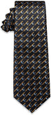 Black Gold White Stripe Necktie-JYT31