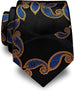Black Blue Gold Paisley Necktie-JYT36