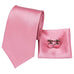 Baby Pink Solid Necktie Set-LBW323