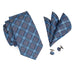 Blue and Dark Gray Tie Set  LBW400
