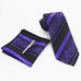 Purple and Black Striped Paisley Necktie Set MGN274