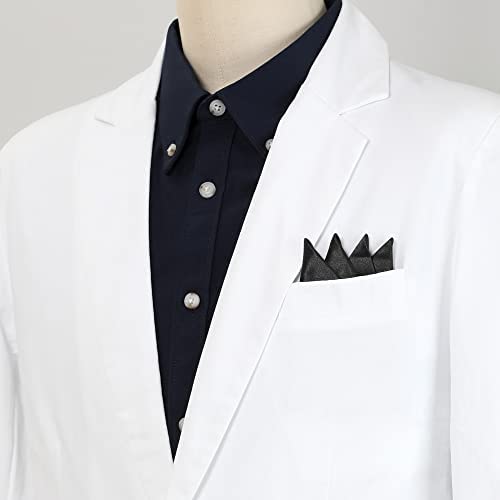 Pre-Folded Black Pocket Square -POC01