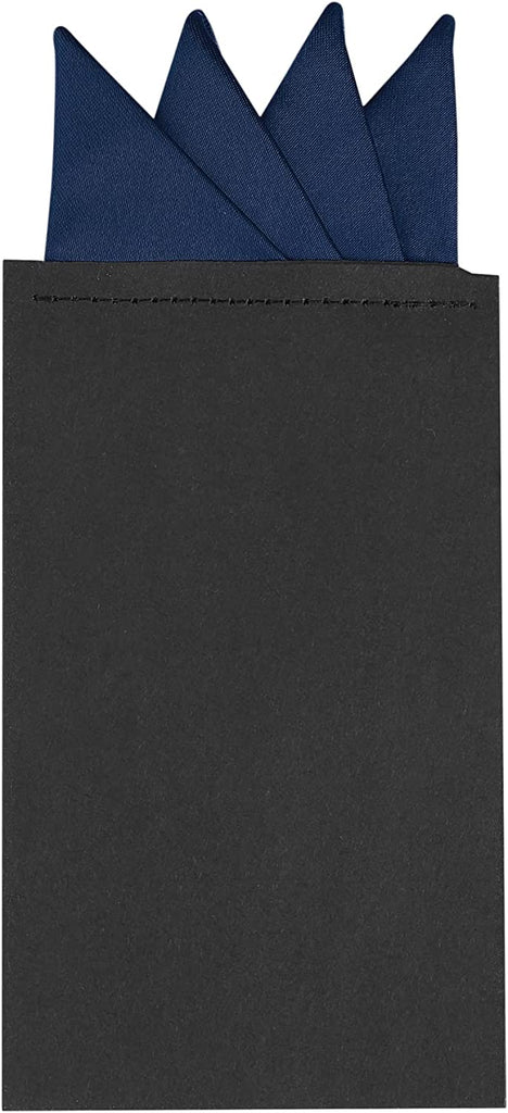 Pre-Folded Navy Blue Pocket Square-POC05