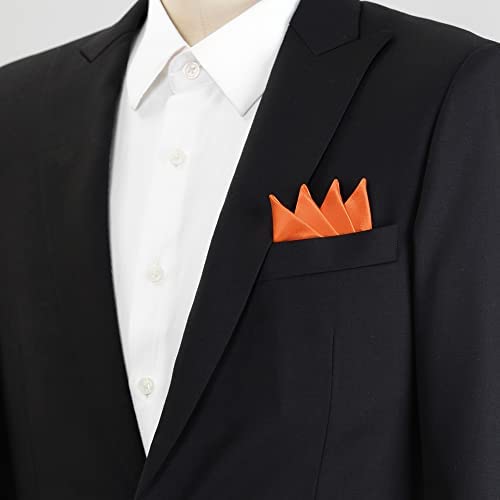 Pre-Folded Orange Pocket Square-POC07