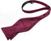Burgundy Silk Bow Tie Set-BTS505