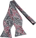Black Red Grey Paisley Bow Tie-BTSDU506