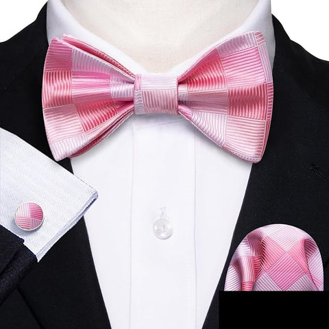 Pink and White Bow Tie Set-BTSYO518