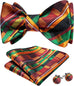 Rust Black Green Bow Tie Set-BTSYO522