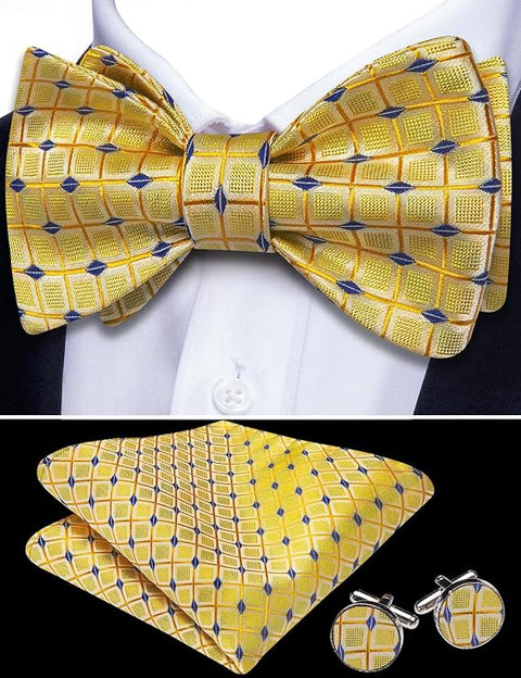 Yellow and Blue Bow Tie Set-BTSYO523