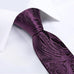 Dark Purple Paisley Necktie Set-DBG1401