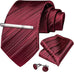 Burgundy Silk Wedding Necktie Set-DBG1405