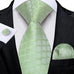 Men's Mint Green Silk Necktie Set-DBG1407