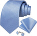 Blue and White Dot Necktie Set-DBG1412