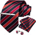 Black Red Burgundy Necktie Set-DBG1417