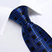 Blue and Black Plaid Striped Necktie Set-DBG1419