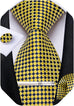 Yellow and Blue Silk Necktie Set-DBG1422