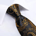 Black and Gold Silk Necktie Set-DBG1427