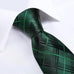 Green and Black Wedding Silk Necktie Set-DBG1430