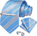 Light Blue and Grey Necktie Set-DBG1566