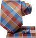 Rust Blue Brown Necktie Set-DUB1567