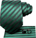 Forest Green and Black Necktie Set-DUB1568