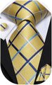 Yellow and Blue Necktie Set-DUB1569