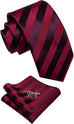 Maroon Striped Necktie Set-JYTS44