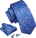 Blue Paisley Necktie Set-LBW1342