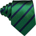 Green and Blue Striped Necktie Set-LBW1344