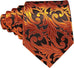 Gold Orange Silk Necktie Set-LBW1350