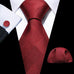 Red and Black Silk Necktie Set-LBW1356