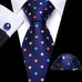 Navy Blue and Dots Necktie Set-LBW1358