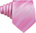 Pink and White Striped Necktie Set-LBW1361