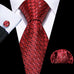 Maroon Red Silk Necktie Set-LBW1363