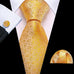 Gold Wedding Necktie Set-LBW1391