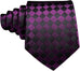 Purple and Black Silk Necktie Set-LBW1399