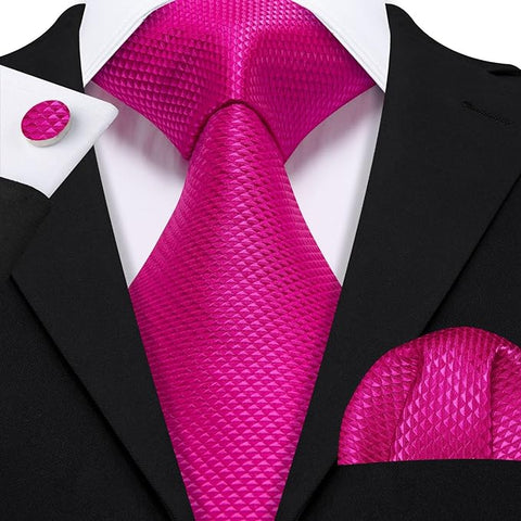 Pink Pitaya Wedding Necktie Set-LBW1402